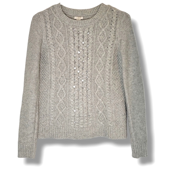 J. Crew Bundle of 2 Wool Blend Sweaters Size XS Blue Gray - Picture 7 of 11